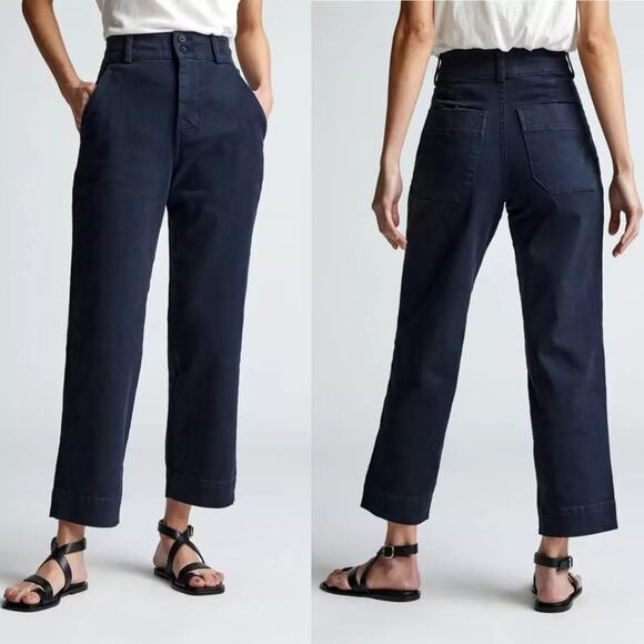 Everlane The Organic Straight-Leg Pant in True Navy 2 - Picture 8 of 8